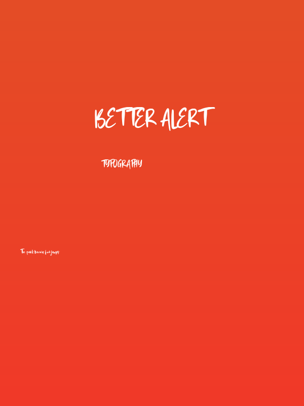 Better Alert Poster