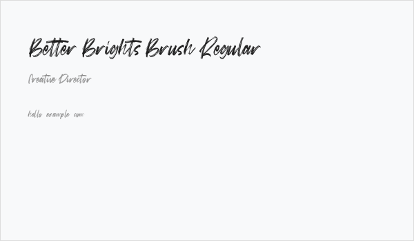 Better Brights Brush Regular Business Card