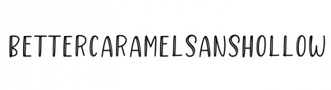 Better Caramel Sans Hollow  Скачать бесплатные шрифты