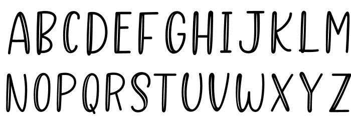 Better Caramel Sans Hollow フォント 小文字