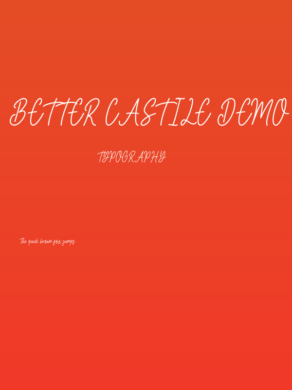 Better Castile Demo Poster
