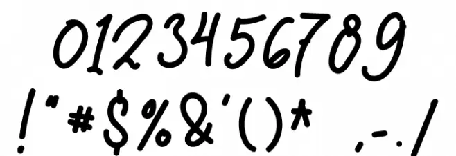 Better Day Font OTHER CHARS