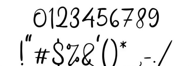 Better Day Font OTHER CHARS