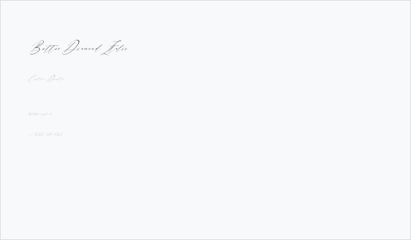 Better Diamond Italic Business Card