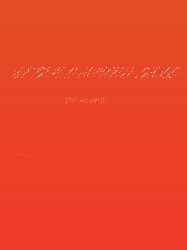 Better Diamond Italic Poster