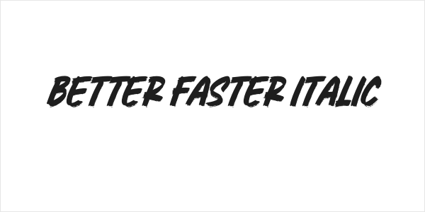 Better Faster Italic Logo