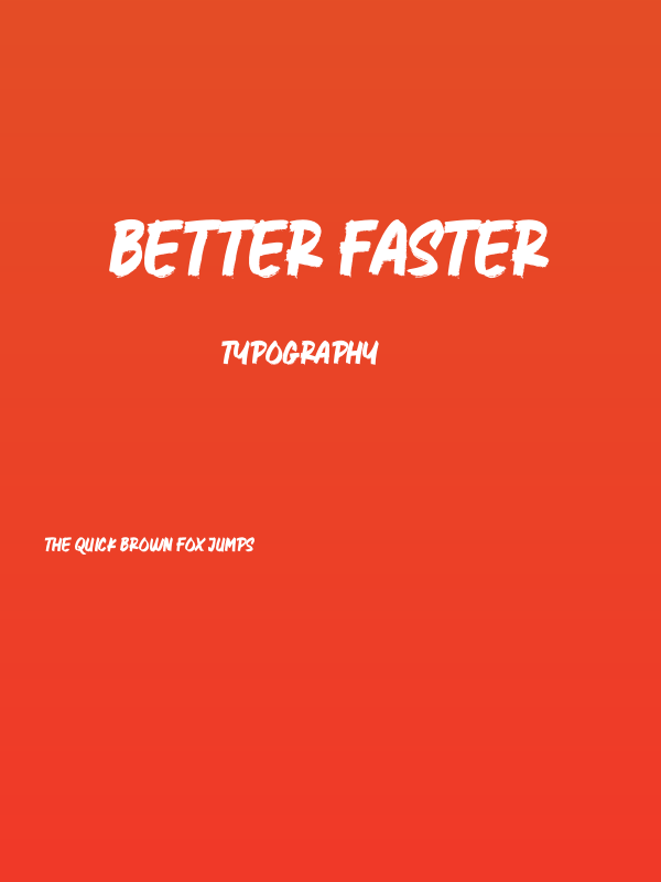 Better Faster Poster