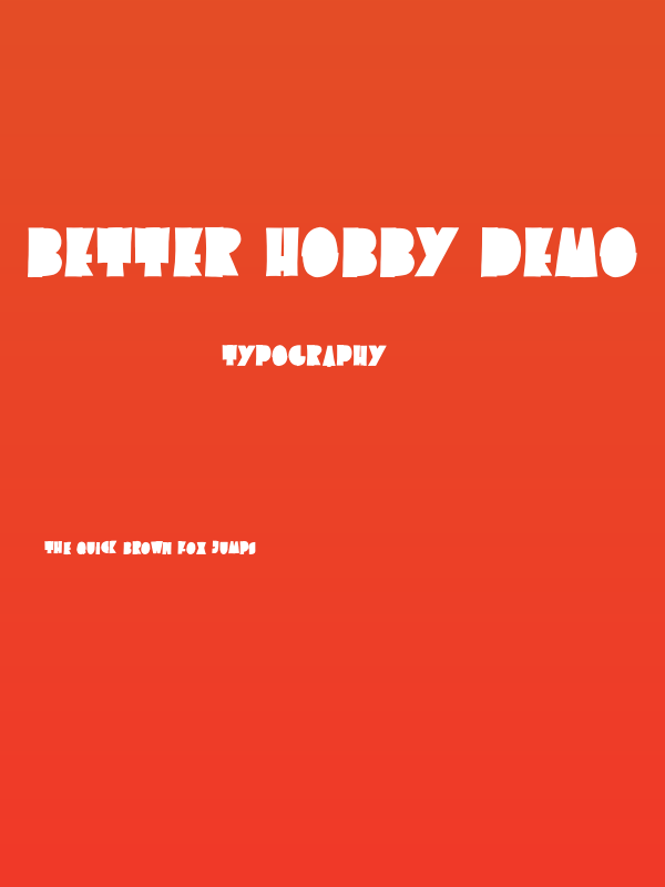 Better Hobby DEMO Poster