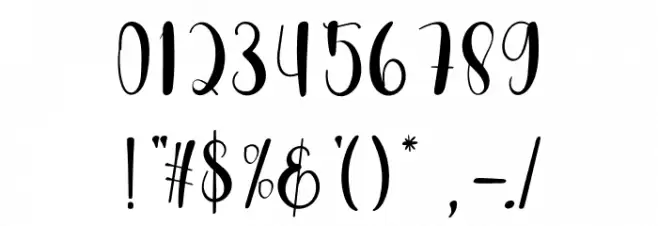 Better Holidays Font OTHER CHARS