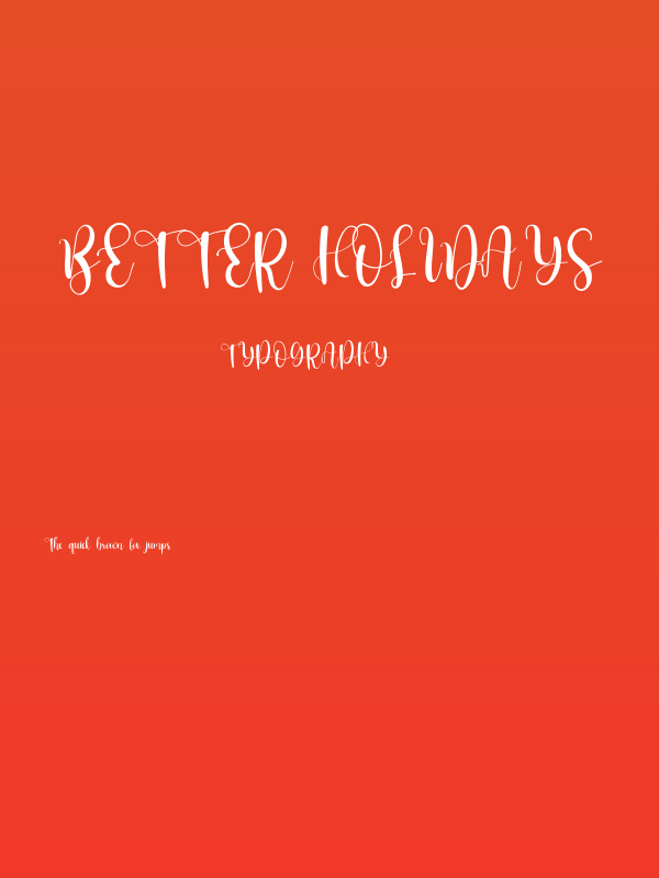 Better Holidays Poster