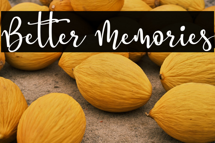 Better Memories Example 1