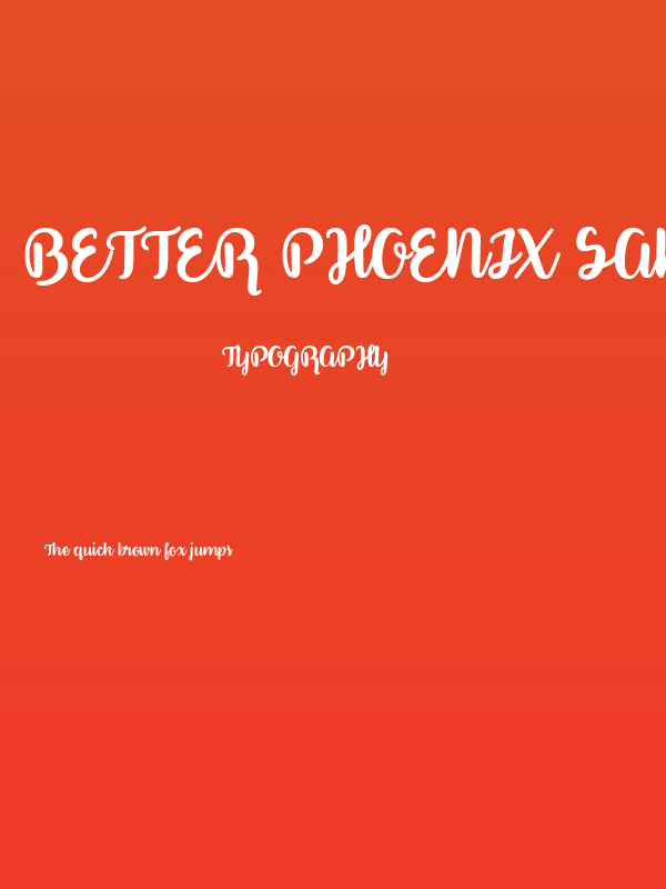 Better Phoenix Sample Poster