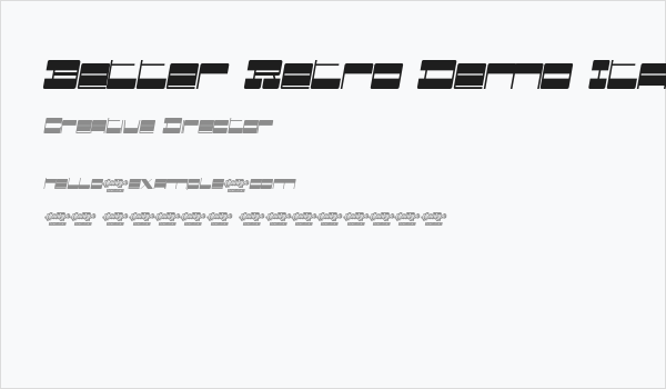 Better Retro Demo Italic Business Card