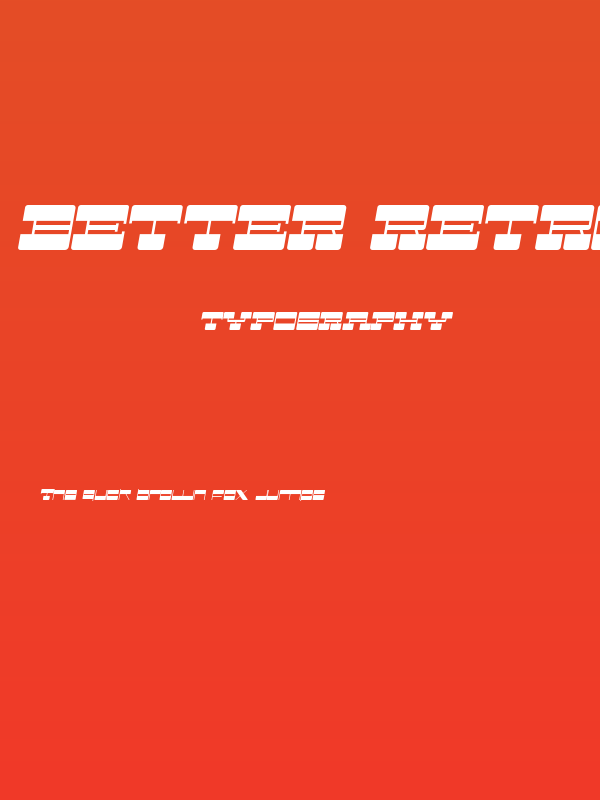 Better Retro Demo Italic Poster