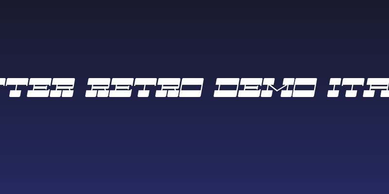 Better Retro Demo Italic Social Header