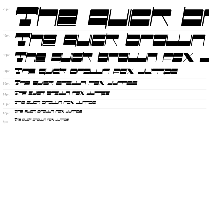 Better Retro Demo Italic Waterfall