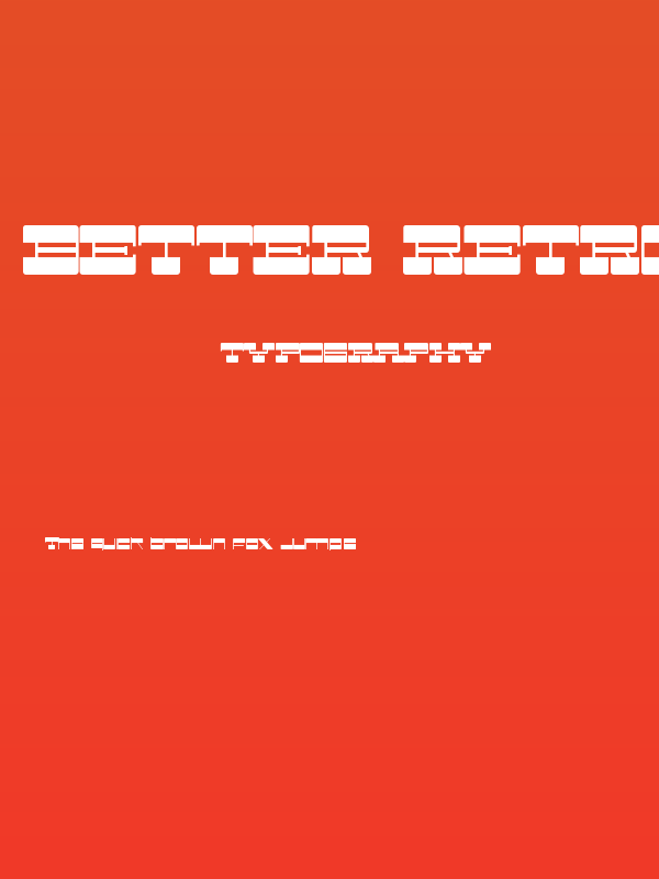 Better Retro Demo Poster