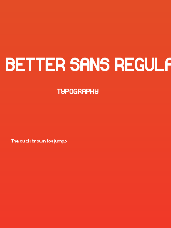 Better Sans Regular Poster