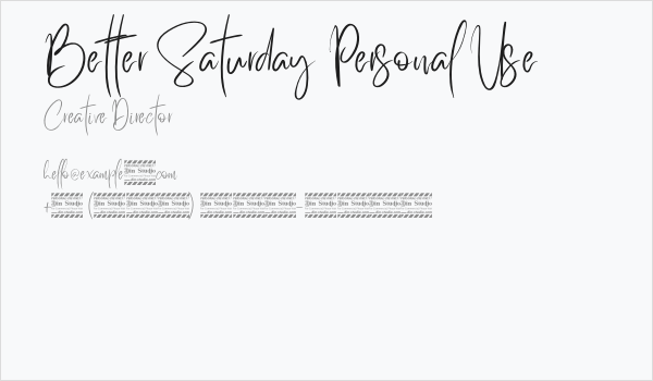 Better Saturday Personal Use Business Card