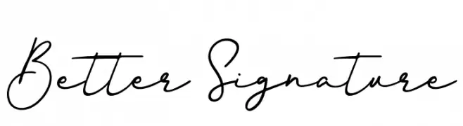 Better Signature  フリーフォントのダウンロード