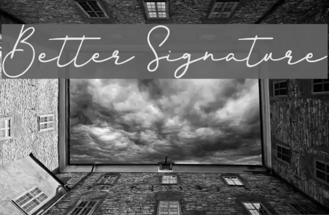 Better Signature Font examples