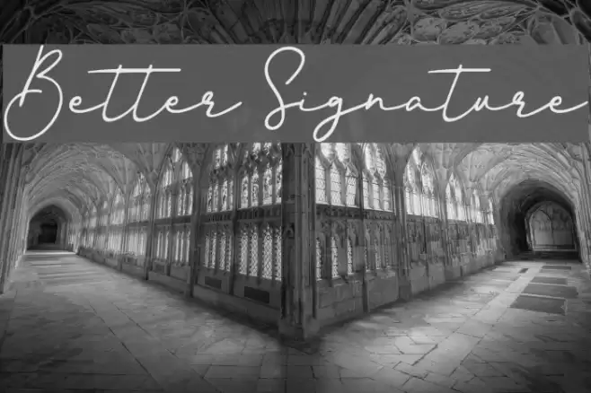 Better Signature Font examples