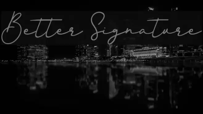 Better Signature Font examples