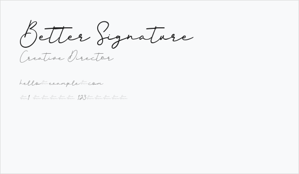 Better Signature Business Card