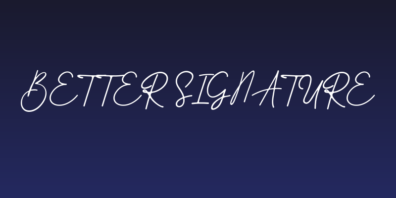 Better Signature Social Header