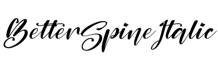 Better Spine Italic  Frei Schriftart Herunterladen