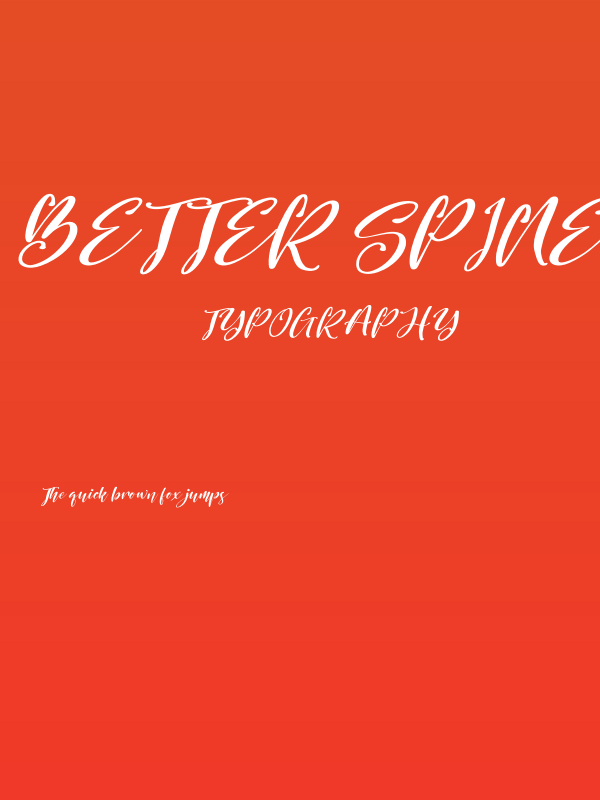 Better Spine Italic Poster