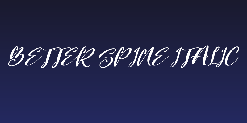 Better Spine Italic Social Header