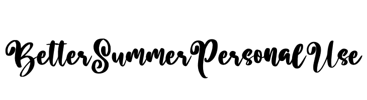 Better Summer Personal Use  Frei Schriftart Herunterladen