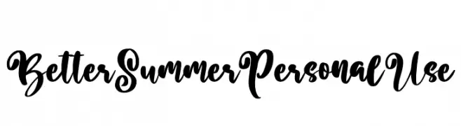 Better Summer Personal Use  नि: शुल्क फ़ॉन्ट्स डाउनलोड