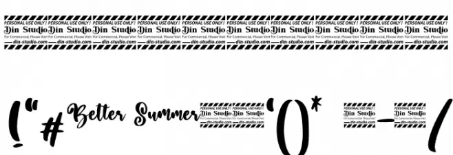 Better Summer Personal Use Font OTHER CHARS