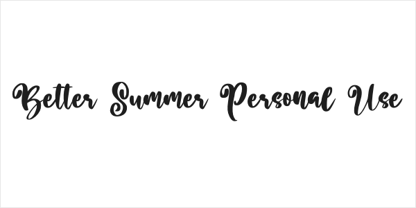 Better Summer Personal Use Logo