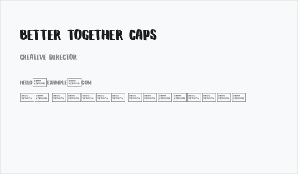 Better Together Caps Business Card