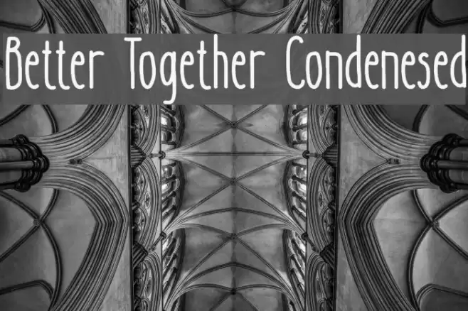 Better Together Condenesed Font examples