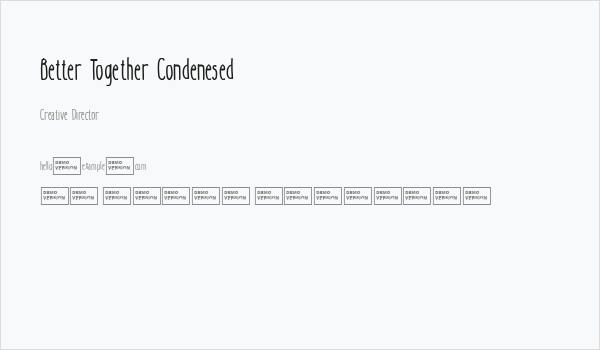 Better Together Condenesed Business Card