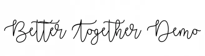 Better Together Demo  font caratteri gratis
