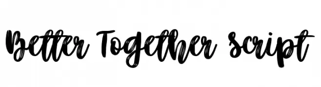 Better Together Script  font caratteri gratis
