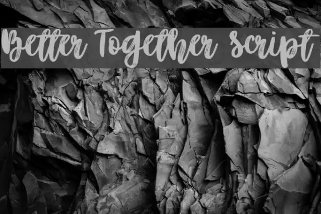 Better Together Script Font examples