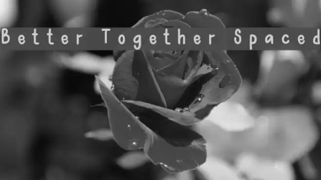 Better Together Spaced Font examples