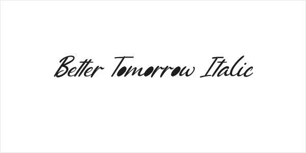 Better Tomorrow Italic Logo