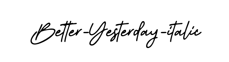 Better-Yesterday-italic  Free Fonts Download