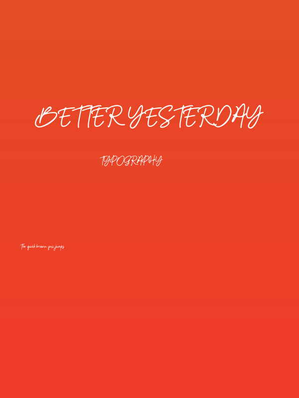 Better Yesterday Poster