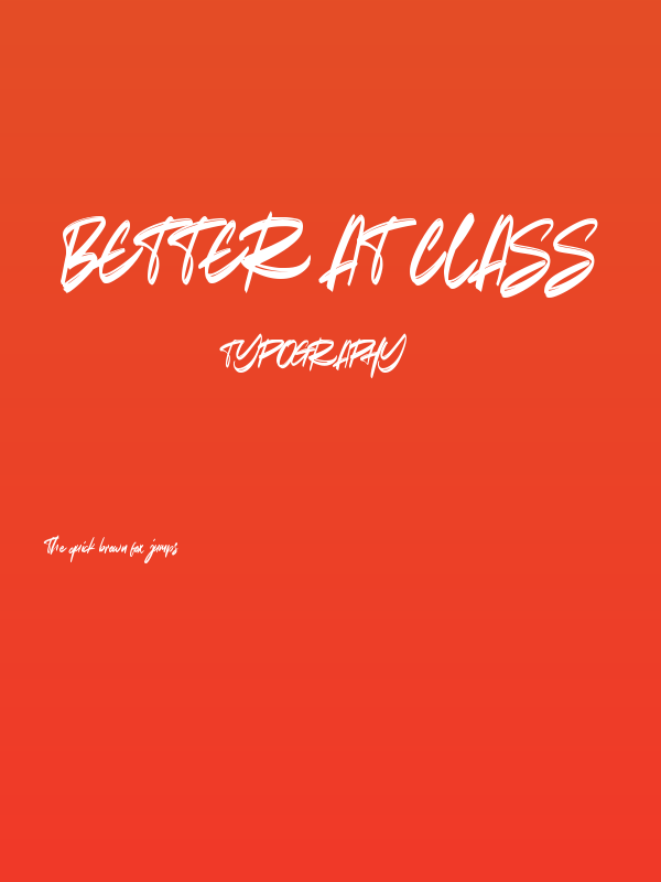 Better at Class Poster
