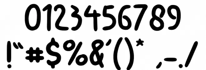 Better time Font OTHER CHARS