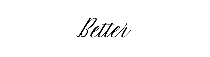 Better  Frei Schriftart Herunterladen