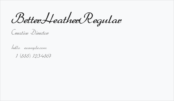 BetterHeatherRegular Business Card